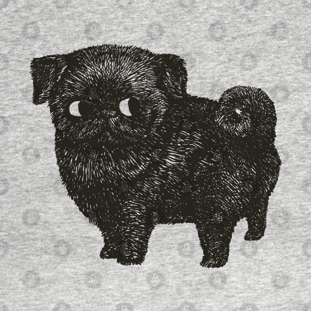 Black Pug by huebucket